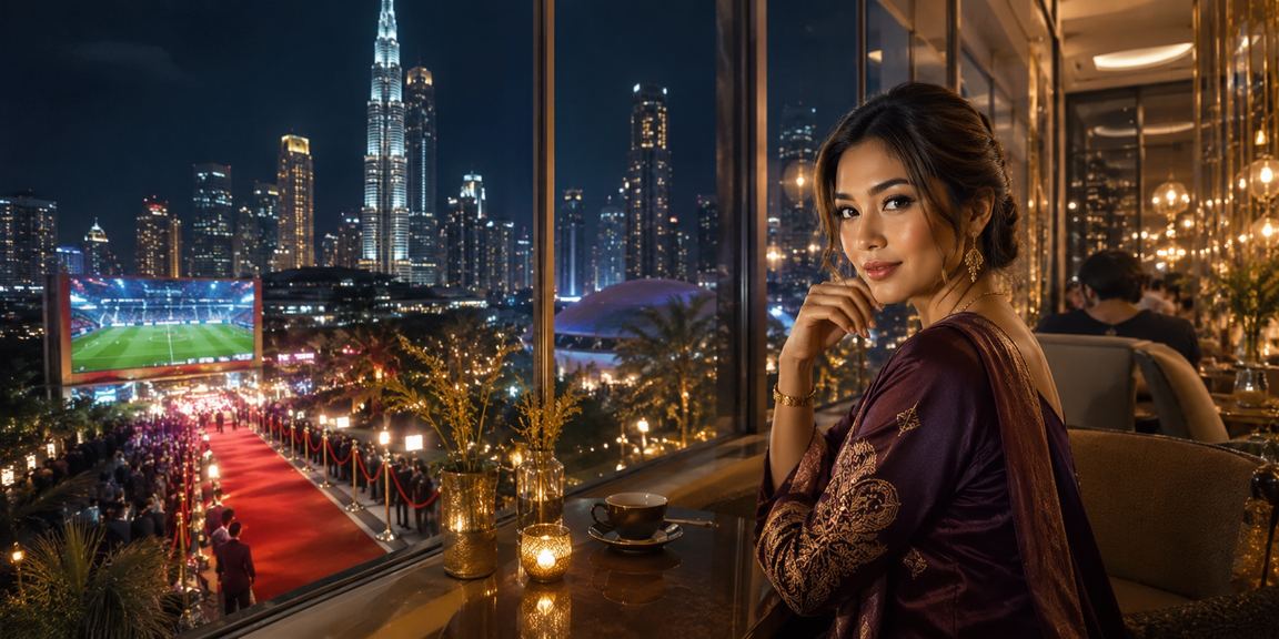 Malay-style digital sports betting atmosphere in Kuala Lumpur with big screens